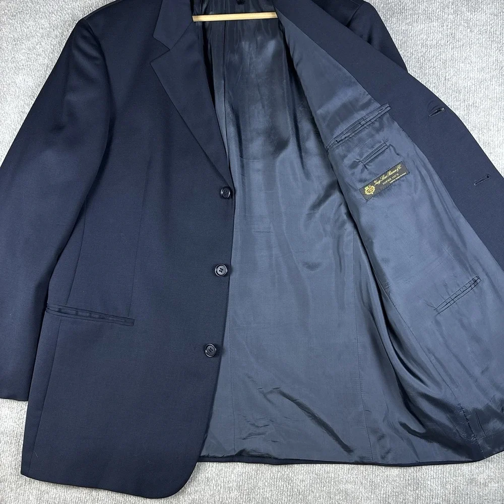 Hugo Boss Loro Piana Super 110's Wool Blazer Sport Coat 42R Black Made In USA